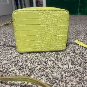 Target Lime Croc-Embossed Crossbody Bag